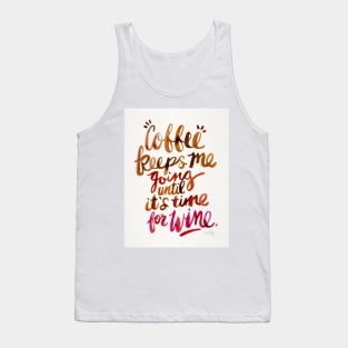 Brown Coffee and Wine Tank Top